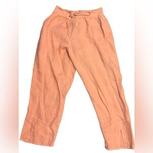 FLAX 100% Linen Light Pink Capris